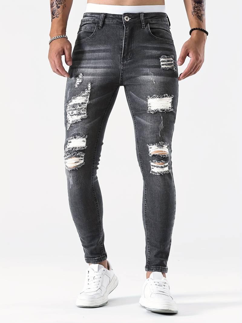 Sebastian – slim-fit-jeans mit legeren rissen - LOVEZOE