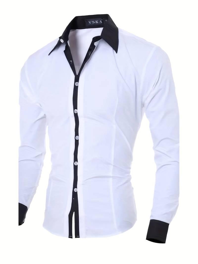 Anthony – lässiges button-up-kontrasthemd für herren - LOVEZOE