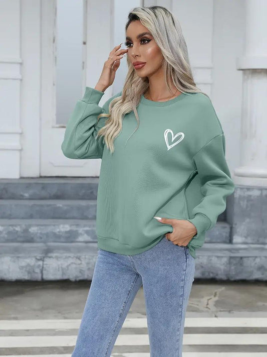 Jessica – stylischer pullover mit herzmuster - LOVEZOE