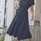 Chloe – a-linien-kleid mit polka-dot-print und v-ausschnitt - LOVEZOE