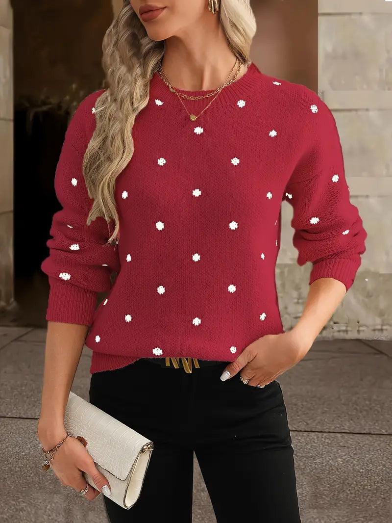 Gabriela – langärmliger poker-dot-pullover - LOVEZOE