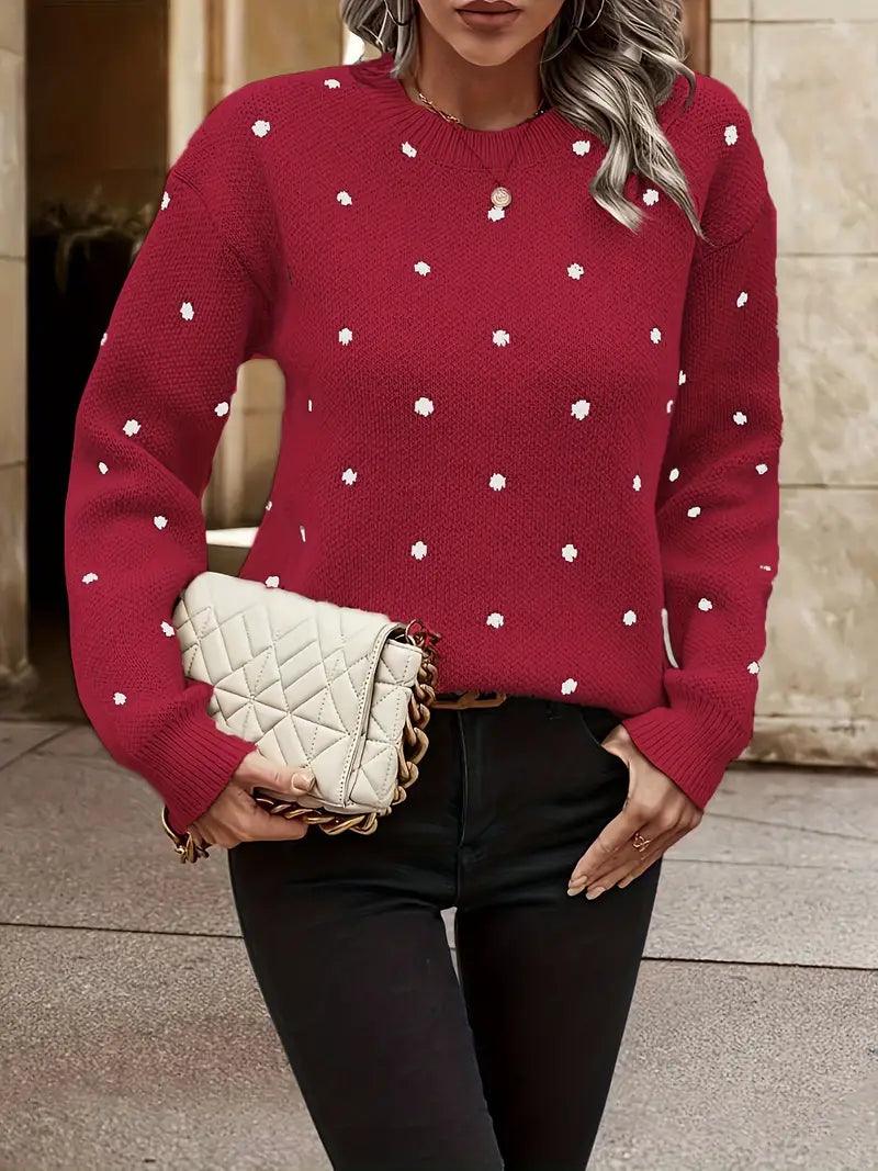 Chloe – pullover mit polka-dot-muster - LOVEZOE