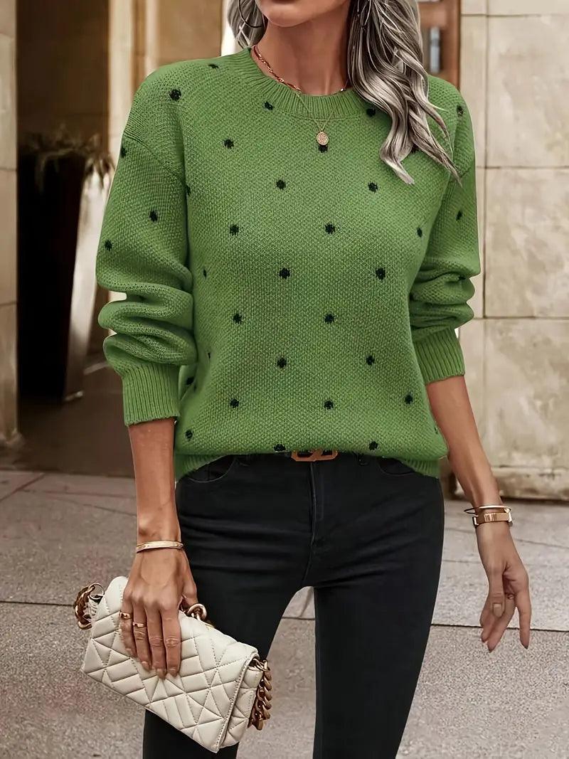 Gabriela – langärmliger poker-dot-pullover - LOVEZOE