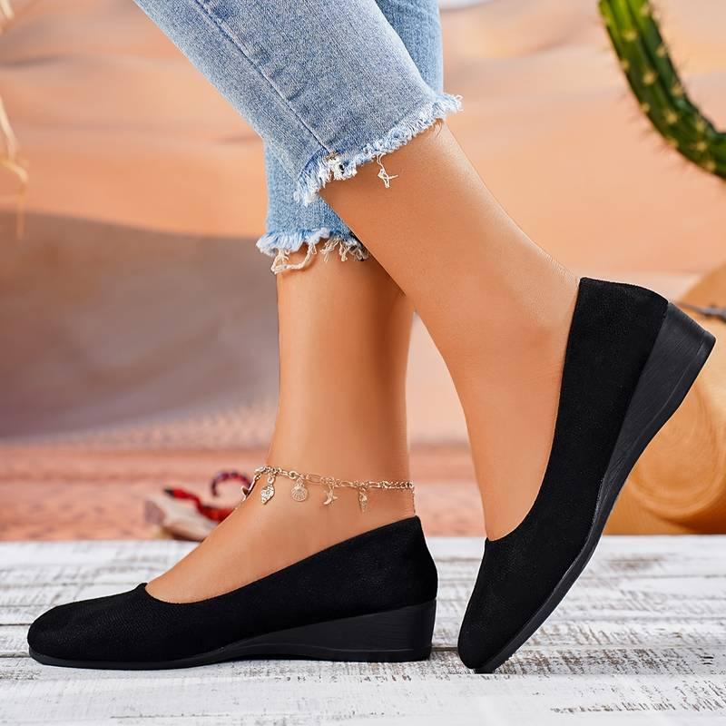 Sophia – solide slip-on-schuhe mit flacher sohle - LOVEZOE