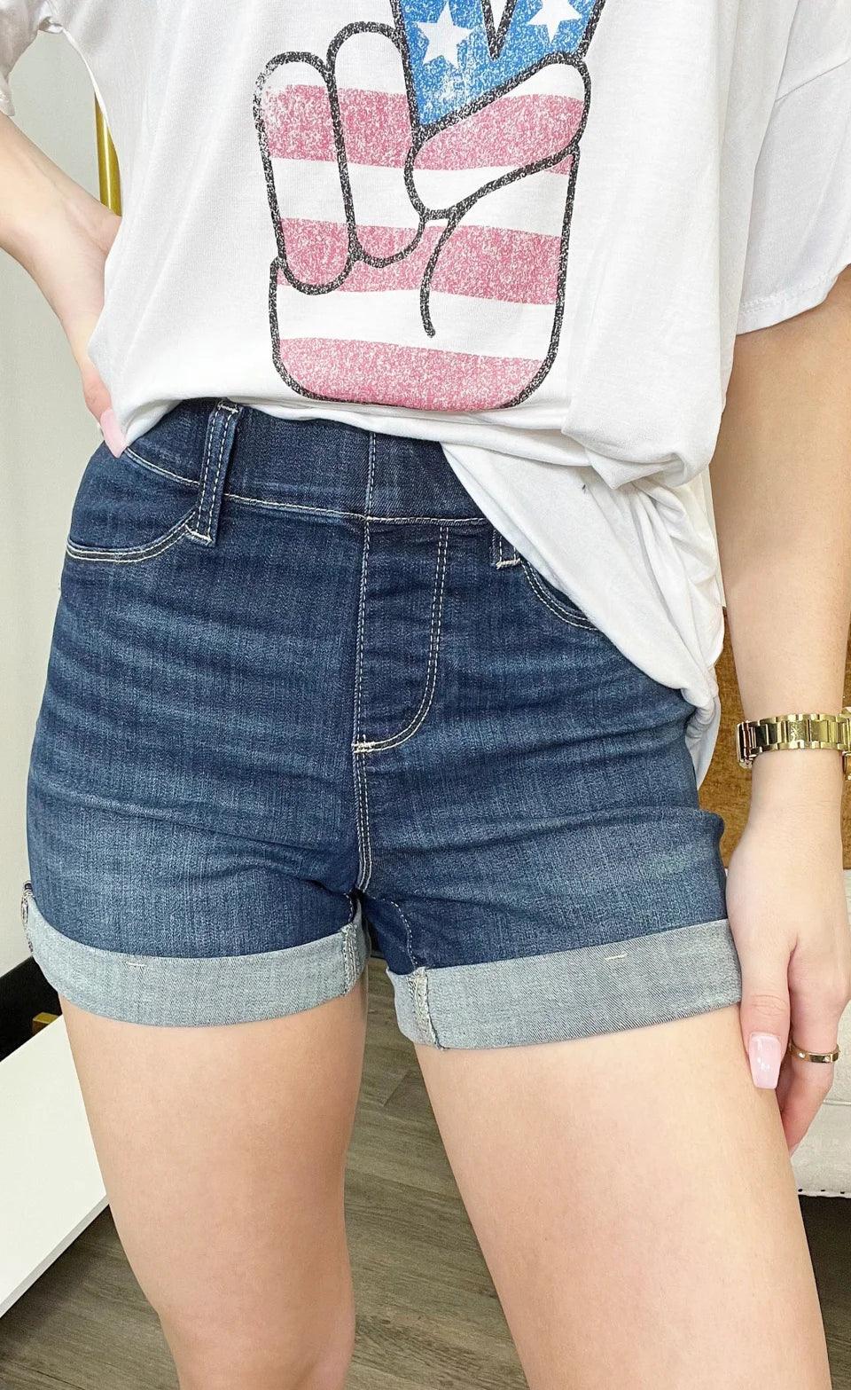 Judy Blue - Bequeme Shorts aus Stretch-Denim - LOVEZOE