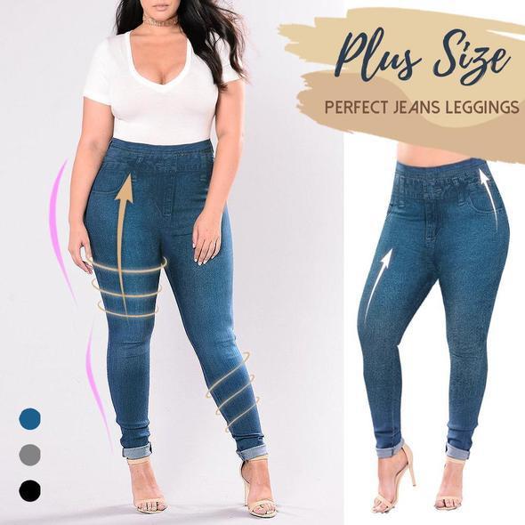 Toning Jeans-Leggings in Übergröße