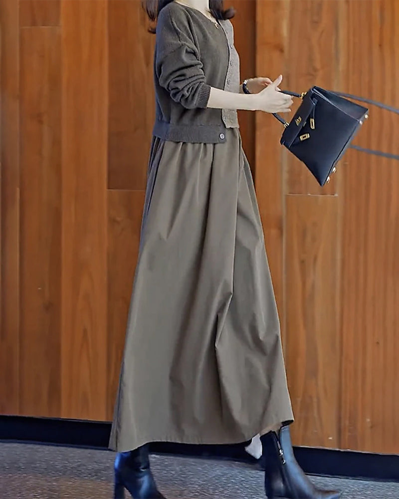 Lässiges Midi-Pulloverkleid für Frauen