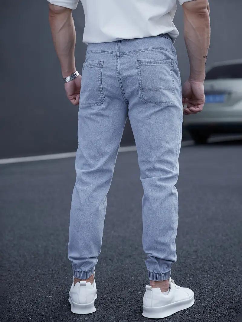 Elijah – lässige tapered-jeans mit taillenkordelzug - LOVEZOE