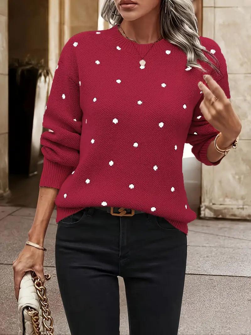 Gabriela – langärmliger poker-dot-pullover - LOVEZOE