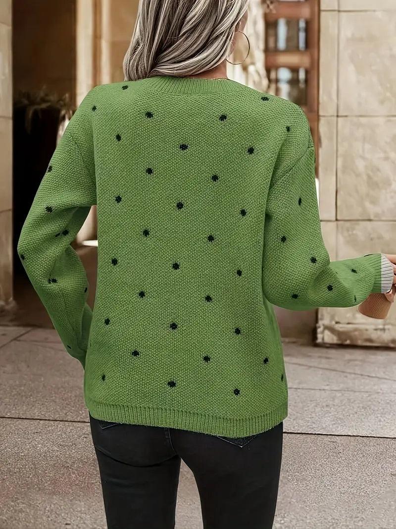 Gabriela – langärmliger poker-dot-pullover - LOVEZOE