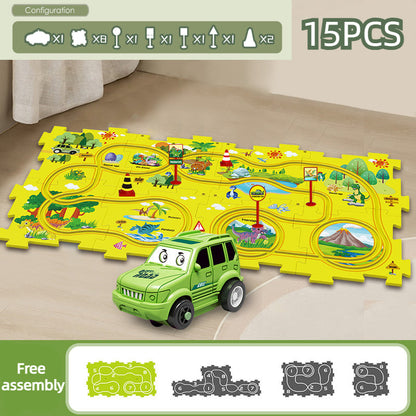 Puzzlespur-Auto-Spielset