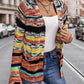 Zoe – strickjacke mit regenbogenstreifen und offener vorderseite - LOVEZOE