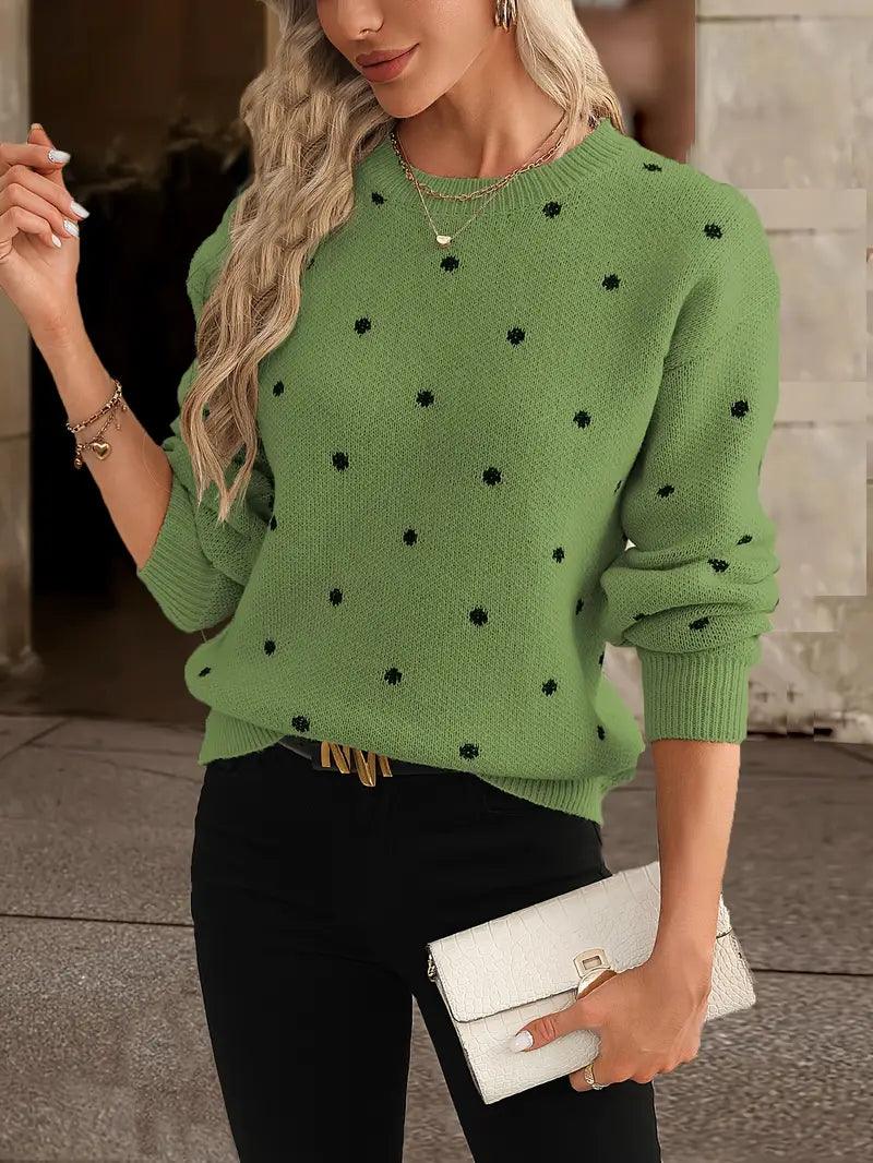 Gabriela – langärmliger poker-dot-pullover - LOVEZOE