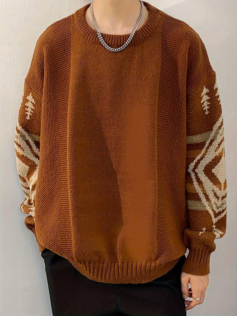 John – pullover mit geometrischem print für männer - LOVEZOE