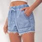 Eleanor – jeansshorts mit elastischem bund für frühling/sommer - LOVEZOE