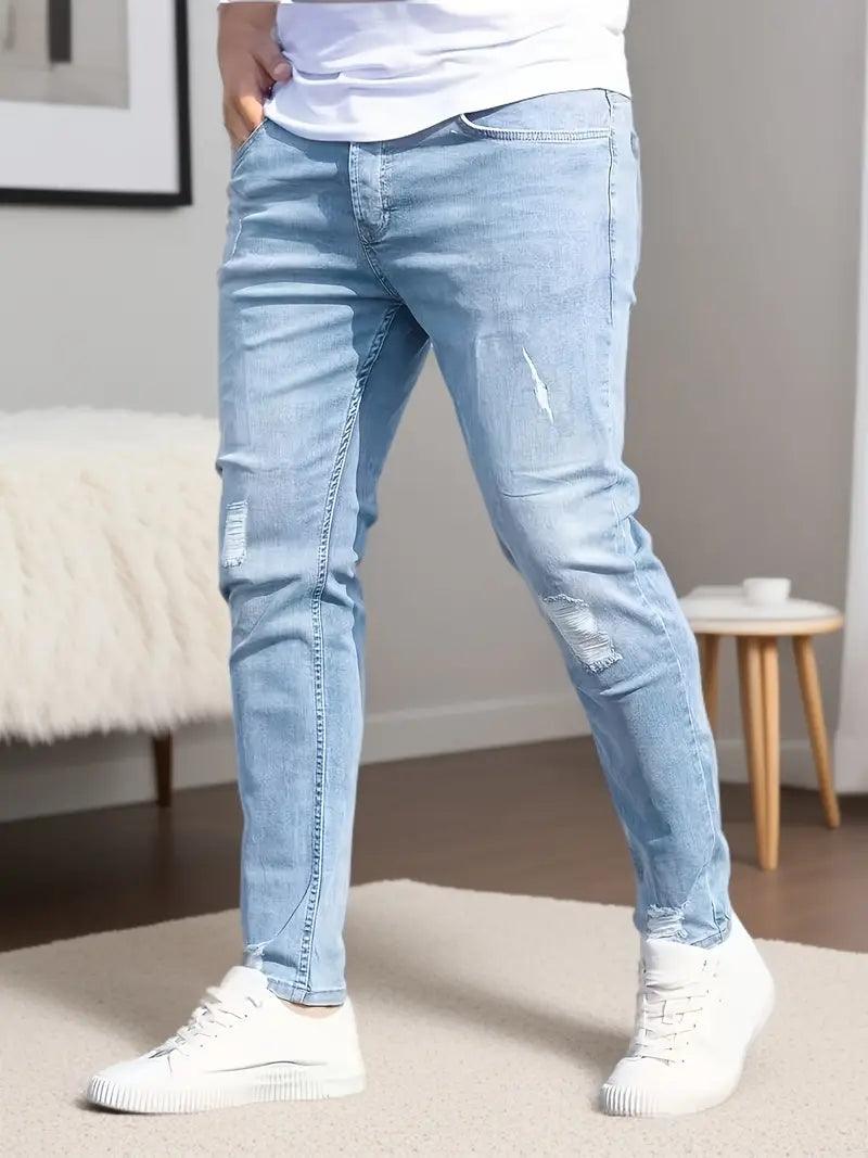 Ethan – röhrenjeans mit rissen für den frühling - LOVEZOE