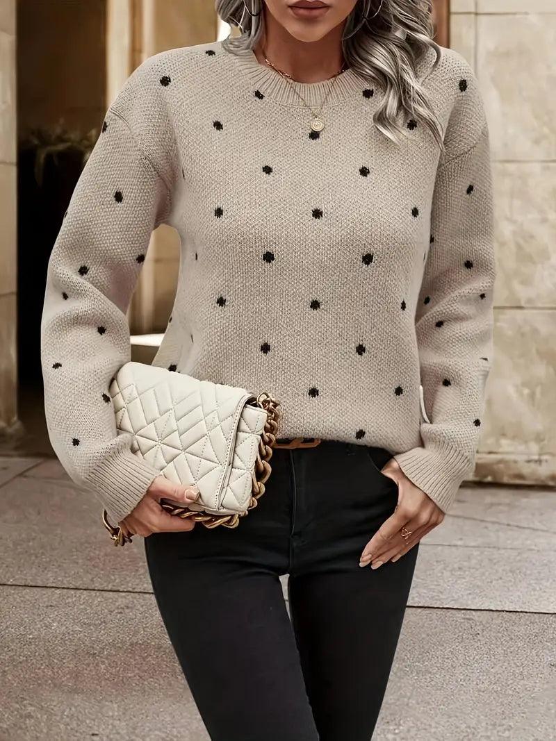 Chloe – pullover mit polka-dot-muster - LOVEZOE