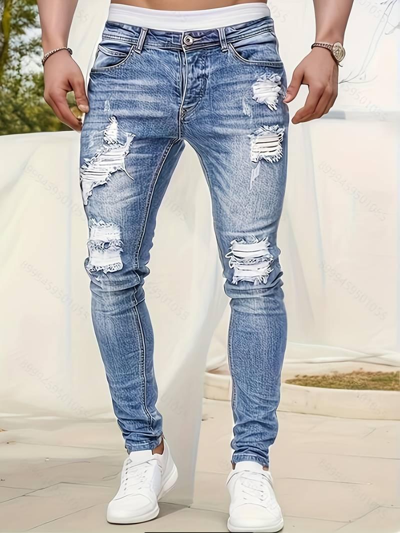 Sebastian – slim-fit-jeans mit legeren rissen - LOVEZOE