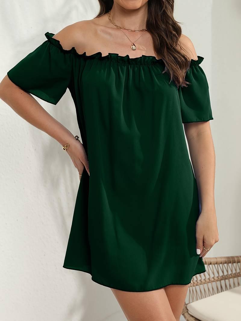 Amelia – schulterfreies sommerkleid mit kurzen armeln - LOVEZOE