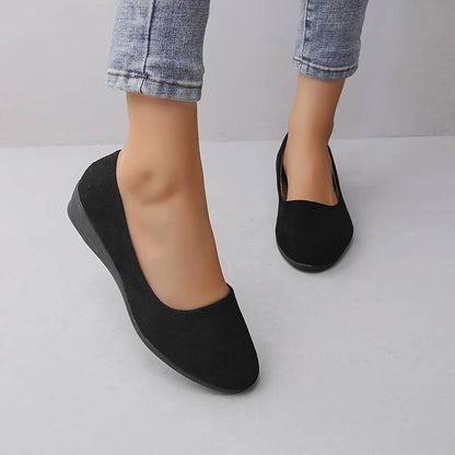 Sophia – solide slip-on-schuhe mit flacher sohle - LOVEZOE