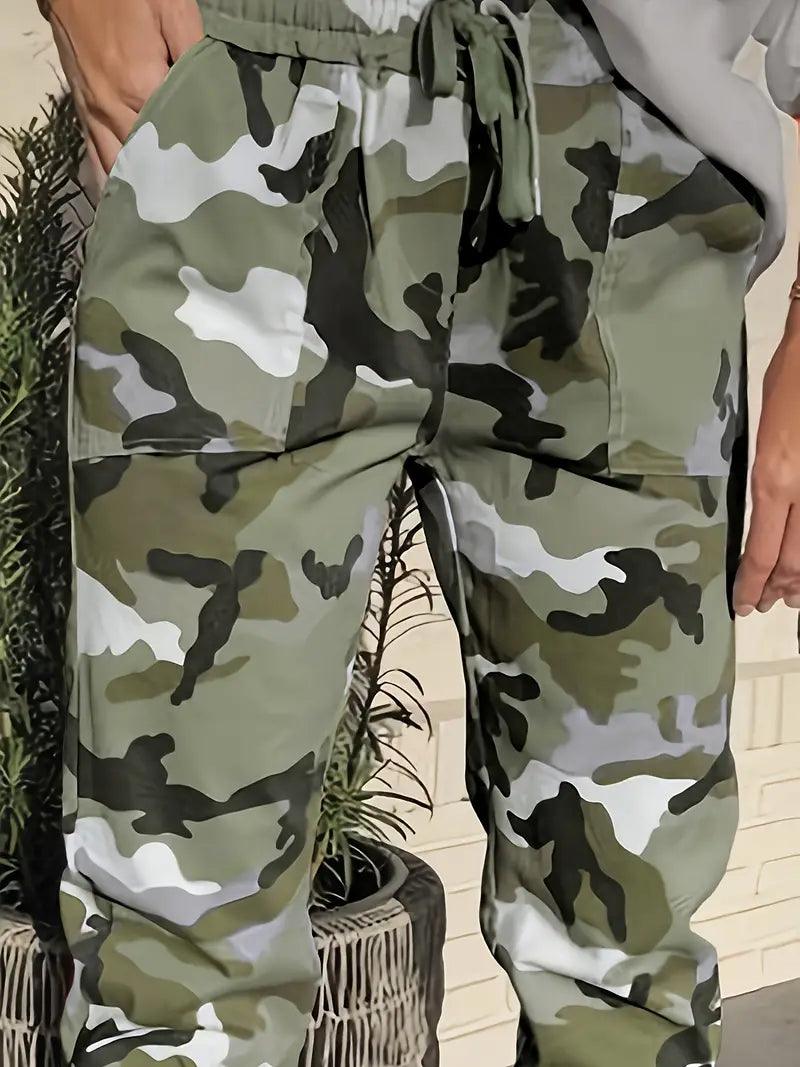 Hannah – camo-jogginghose mit kordelzug für den frühling - LOVEZOE