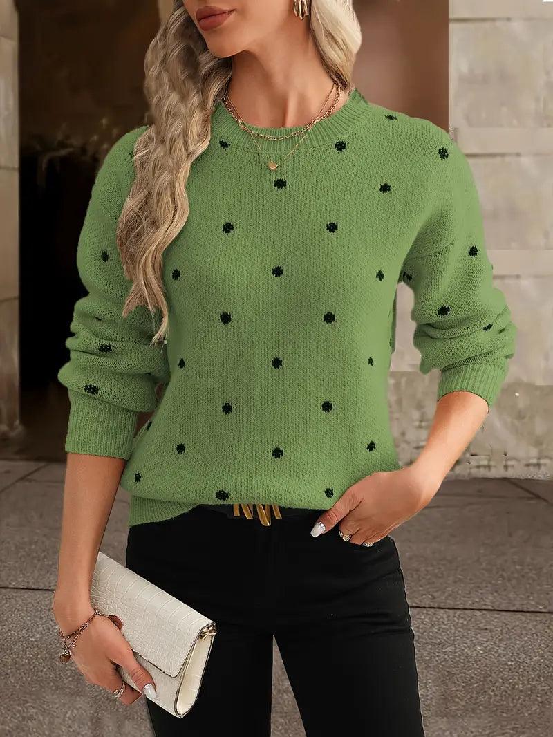 Gabriela – langärmliger poker-dot-pullover - LOVEZOE