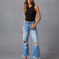 Super Stylische Damen High-Waist Jeans im lässigen Washed Look