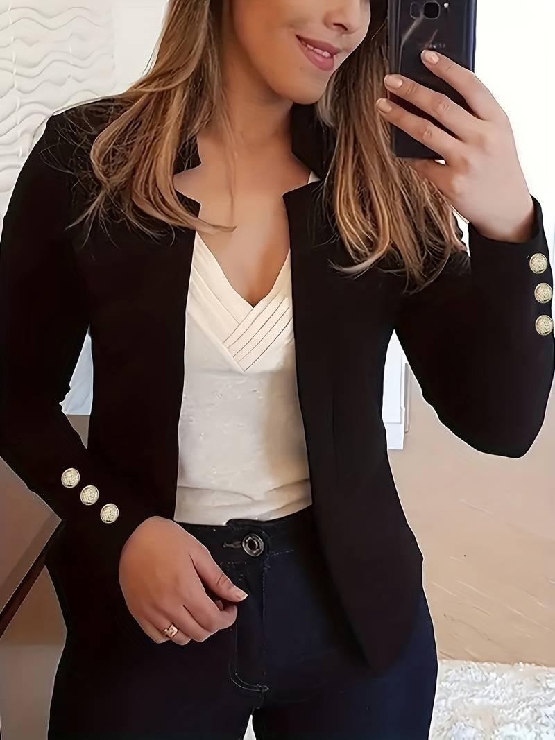 Emma – lässiger langarm-knopfblazer - LOVEZOE