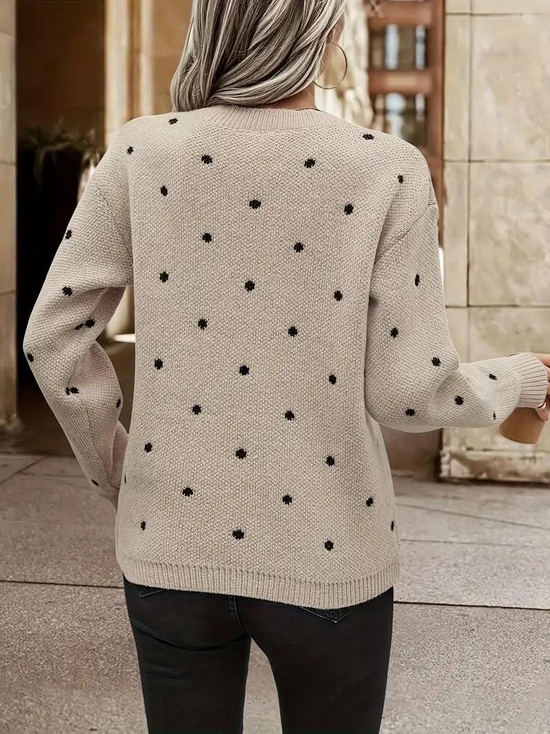 Gabriela – langärmliger poker-dot-pullover - LOVEZOE