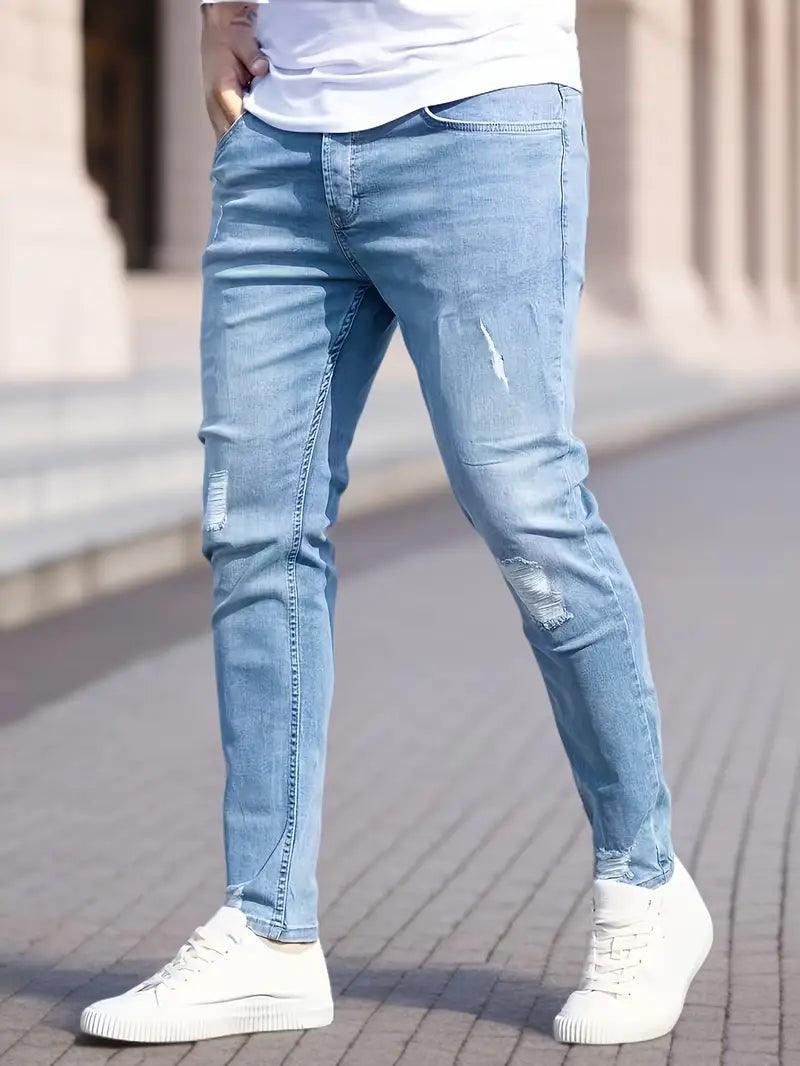 Ethan – röhrenjeans mit rissen für den frühling - LOVEZOE