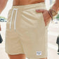 Nathan – gerippte, schmal geschnittene, bequeme shorts mit kordelzug und taschen - LOVEZOE