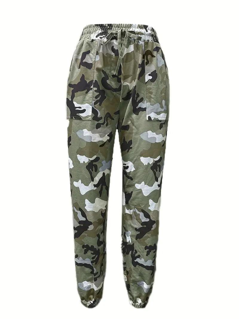 Hannah – camo-jogginghose mit kordelzug für den frühling - LOVEZOE