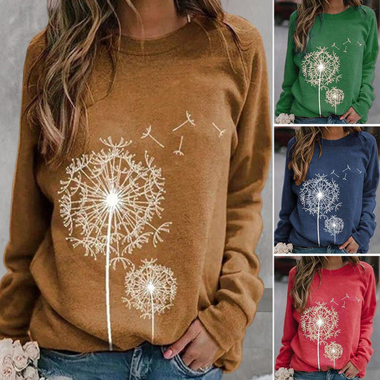 Sweatshirt mit Löwenzahn-Print