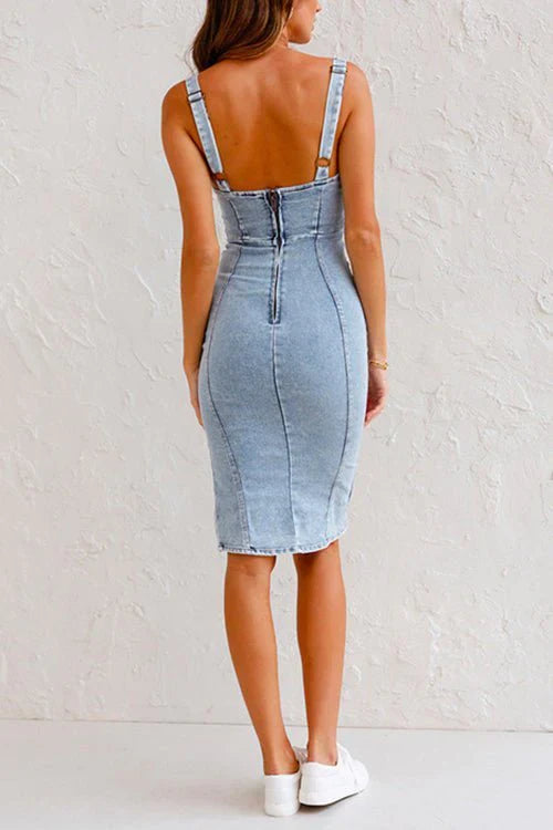 Sommer™ Elegantes Kleid aus Denim