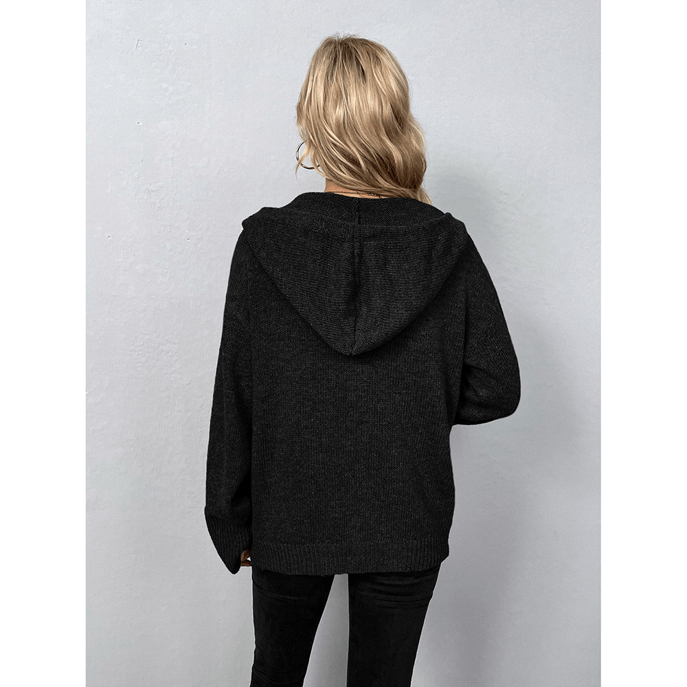 Komfortabler Kapuzen Cardigan