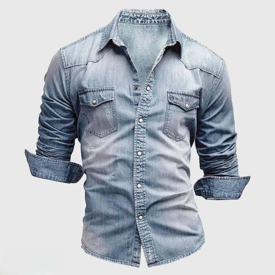 Isaak™ - Retro-Hemd aus Denim