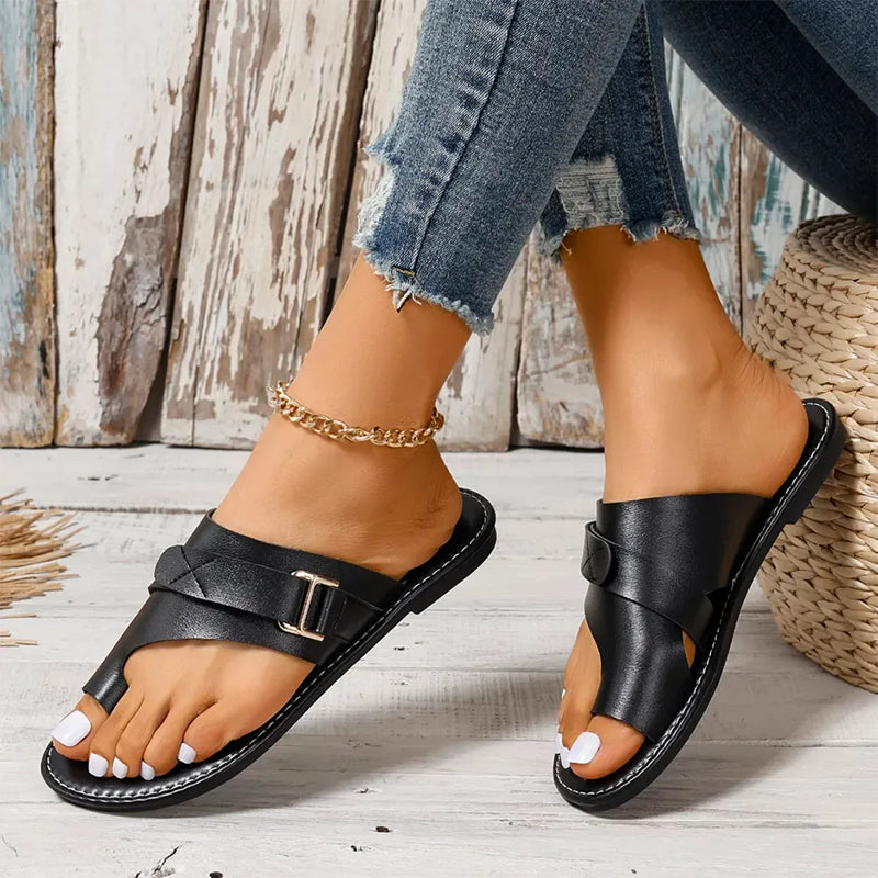 Lara™ | Luxuriöse orthopädische Ledersandalen