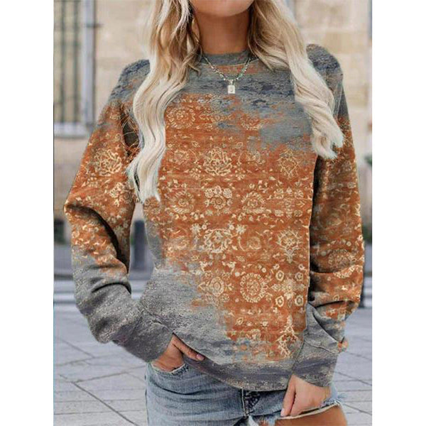 Langärmeliges Sweatshirt mit Vintage-Druck